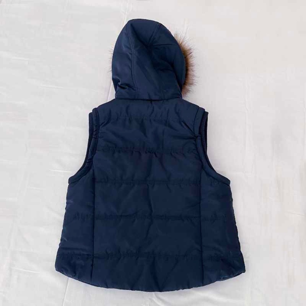 Coffeeshop Navy Blue Zip Front‎ Puffer Vest - Picture 4 of 9